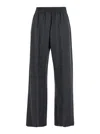 Brunello Cucinelli Grey Pants With Elastic Waist In Wool Blend Stretch Woman