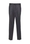 Brunello Cucinelli Men Virgin Wool Pants In Gray