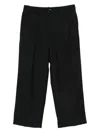 Brunello Cucinelli Pleated Wool Trousers In Black
