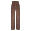 Brunello Cucinelli Women Corduroy Loose Pants With Monili