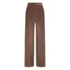 Brunello Cucinelli Women Corduroy Loose Pants With Monili