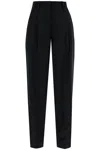 Brunello Cucinelli Loose Straight Pants With Embell In Black