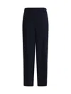 Brunello Cucinelli Trousers With Belt Loops And Button Detail In Blue