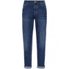 Brunello Cucinelli Logo-stitched Tapered Jeans In Blue