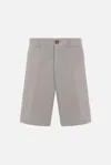 Brunello Cucinelli Garment-dyed Bermuda Shorts In Twisted Cotton Gabar In Kaky