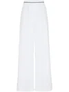 Brunello Cucinelli Piquet Cotton Trousers In Multicolor