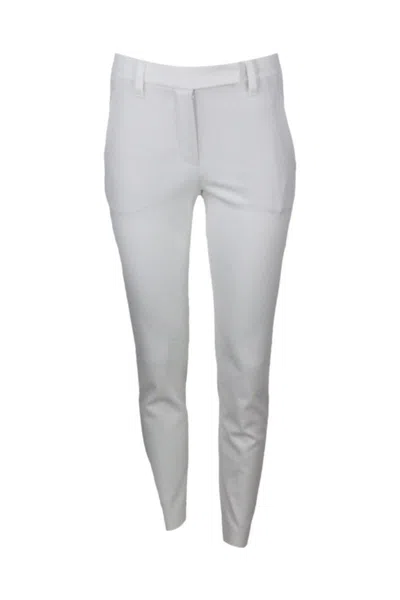 Brunello Cucinelli Garment-dyed Stretch Cotton Drill Cigarette Trousers In Beige