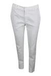 Brunello Cucinelli Garment-dyed Stretch Cotton Drill Cigarette Trousers In White
