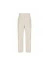 Brunello Cucinelli Monili Embellished Sparkling Slouchy Trousers In Beige