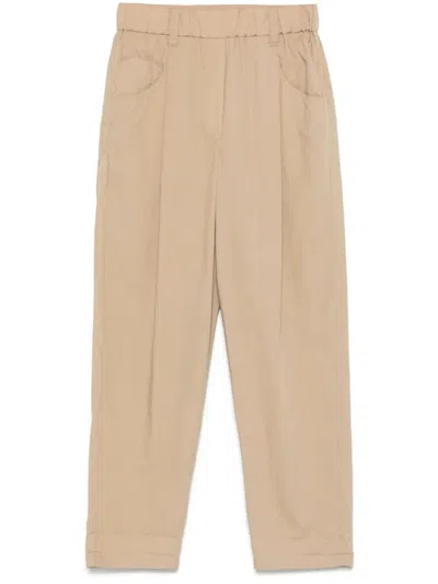 BRUNELLO CUCINELLI LIGHTWEIGHT POPLIN FIVE-POCKET TRACK PANTS WITH MON