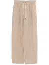 Brunello Cucinelli Pleated Semi-sheer Trousers In Beige