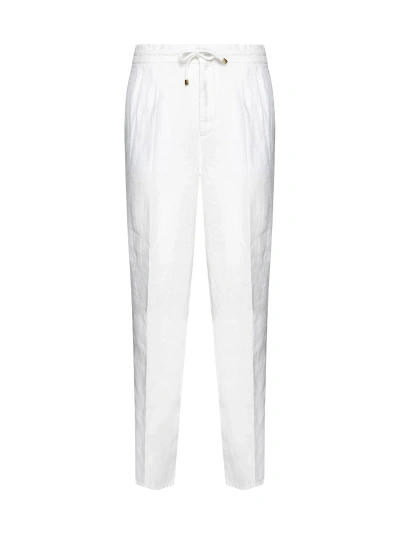 Brunello Cucinelli Trousers In Bianco