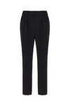 Brunello Cucinelli Cady Cropped Trousers Black In Black