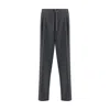 Brunello Cucinelli Drawstring Elastic Waist Pants In Gray