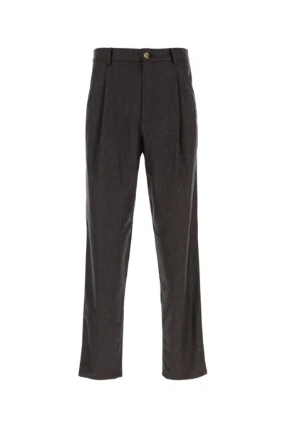 Brunello Cucinelli Casual Pants With Belt Loops In Gray