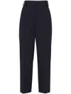 Brunello Cucinelli Women Slouchy Tapered Trousers Blue In Black