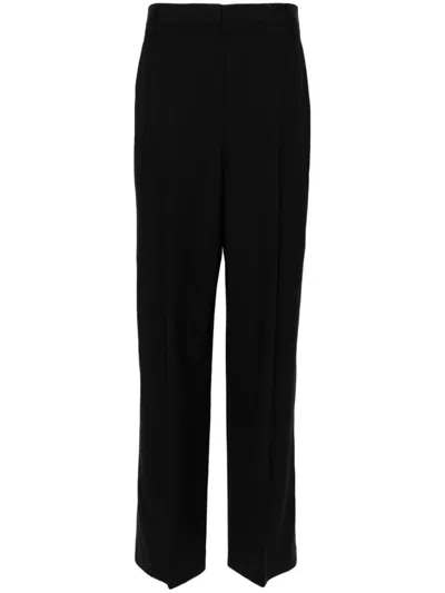 Brunello Cucinelli Pressed-crease Palazzo Pants In Black  