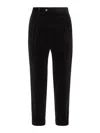 Brunello Cucinelli Corduroy Tapered Trousers In Black
