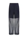 Brunello Cucinelli Pants In Blu/argento