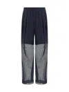 Brunello Cucinelli Pants In Blu/argento
