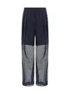 Brunello Cucinelli Pants In Blu/argento
