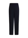 Brunello Cucinelli Trousers With Belt Loops And Button Detail In Blue