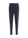 Brunello Cucinelli Linen Pants In Blue