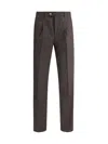 Brunello Cucinelli Virgin Wool Pants In Brown