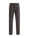Brunello Cucinelli Virgin Wool Pants In Brown