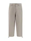 Brunello Cucinelli Linen Trousers Lightweight Adjustable Drawstrings In Brown