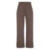Brunello Cucinelli Cotton Moleskin Barrel Trousers In Brown