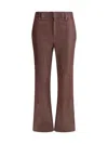 Brunello Cucinelli Leather Pants In Brown