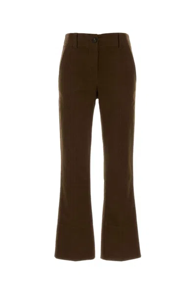 Brunello Cucinelli Stretch-cotton Moleskin Cigarette Trousers In Brown