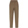 Brunello Cucinelli Linen Trousers Pants In Brown