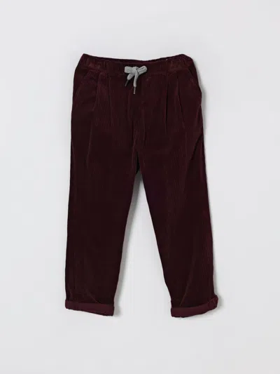 Brunello Cucinelli Pants  Kids Color Brown In Burgundy