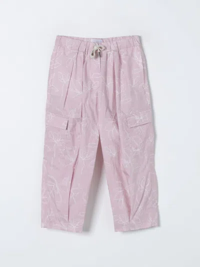 Brunello Cucinelli Pants  Kids Color Pink