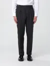 Brunello Cucinelli Wide Chalk Stripe Trousers In Black