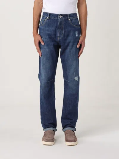 Brunello Cucinelli Pants  Men Color Denim