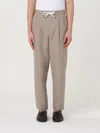 Brunello Cucinelli Elasticated Drawstring Waistband Trousers In Grey