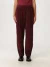 Brunello Cucinelli Soft Corduroy Pleated Straight-leg Ankle Pants In Red