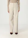 Brunello Cucinelli Beige Corduroy Trousers With Front Zip And Hook Button Closure In Multi