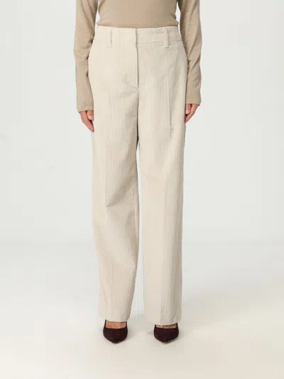 BRUNELLO CUCINELLI PANTS BRUNELLO CUCINELLI WOMAN COLOR BEIGE,H21575022