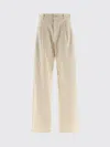 Brunello Cucinelli Wide Leg Pleated Trousers Pockets In Neutral