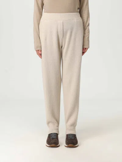 Brunello Cucinelli Pants  Woman Color Beige In White