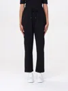 Brunello Cucinelli Women Track Trousers In Lightweight Stretch Cotton Fleece With Moniline In Black