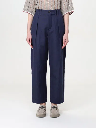 Brunello Cucinelli Pants  Woman Color Blue In Blue