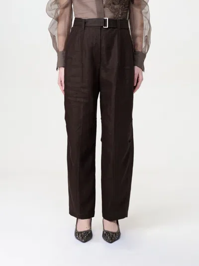 BRUNELLO CUCINELLI PANTS BRUNELLO CUCINELLI WOMAN COLOR BROWN,G65462032