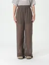 BRUNELLO CUCINELLI PANTS BRUNELLO CUCINELLI WOMAN COLOR BROWN,F48099032