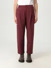 Brunello Cucinelli Light Fleece Straight-leg Crop Travel Pants In Burgundy
