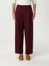 Brunello Cucinelli Pleated Cropped Trousers In Burgundy